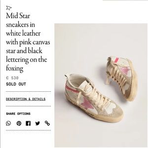 ISO Mid Star Blue Bottoms ‘Never Stop Dreaming’ 35-36 with pink star
